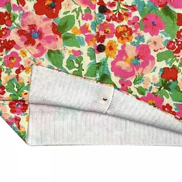 Striped Casual Knitted Cardigan Sweater Size XL - Picture 2 of 4